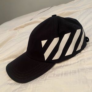 Off-White Striped Diag Hat Black/White Adjustable